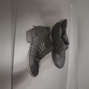 So black suede booties size 10